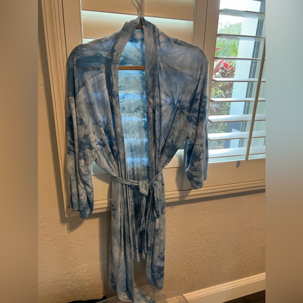 Blue Maternity Robe
